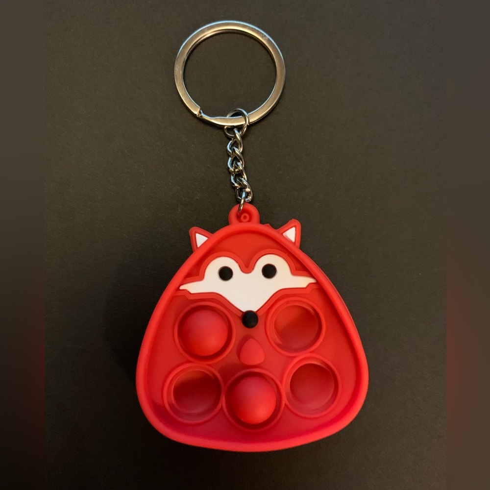 Foxy pop it fidget keychain
